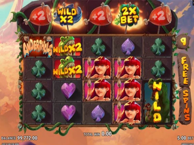 Anderthals slot game by microgaming reels view ca
