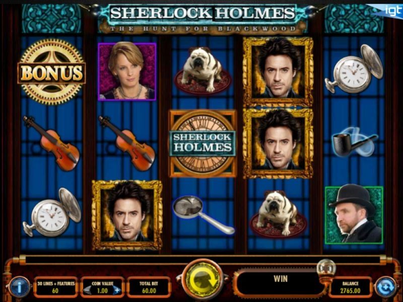 Sherlock holmes the hunt for blackwood slot igt reels