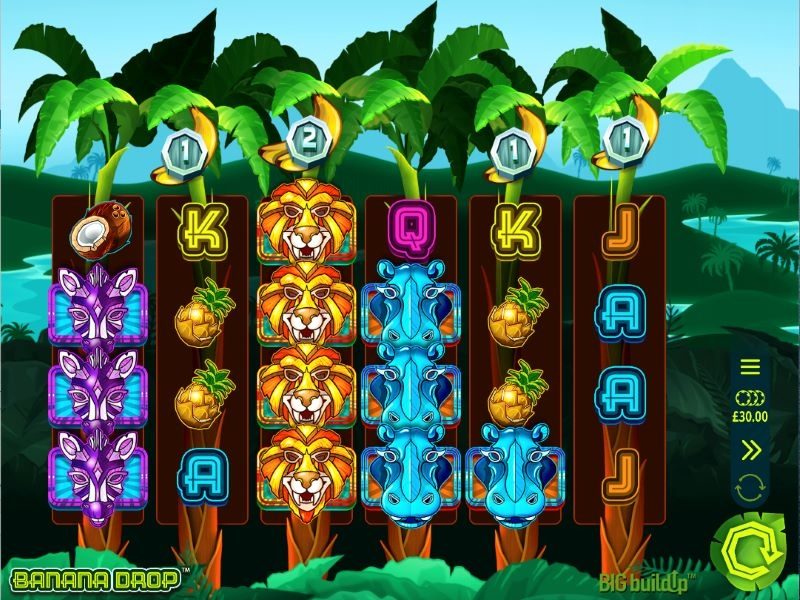 Banana drop slot game reels view microgaming