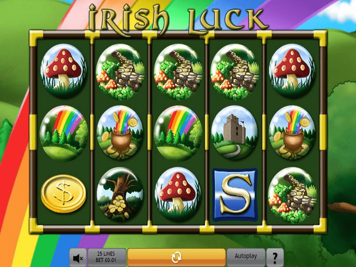 Irish luck slot game screenshot
