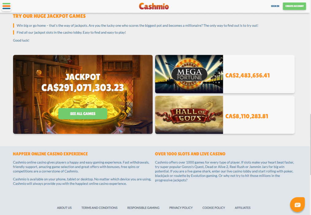 cashmio Casino review Canada