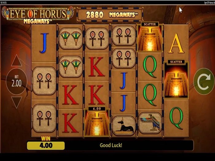 Eye of horus megaways slot reels view canada