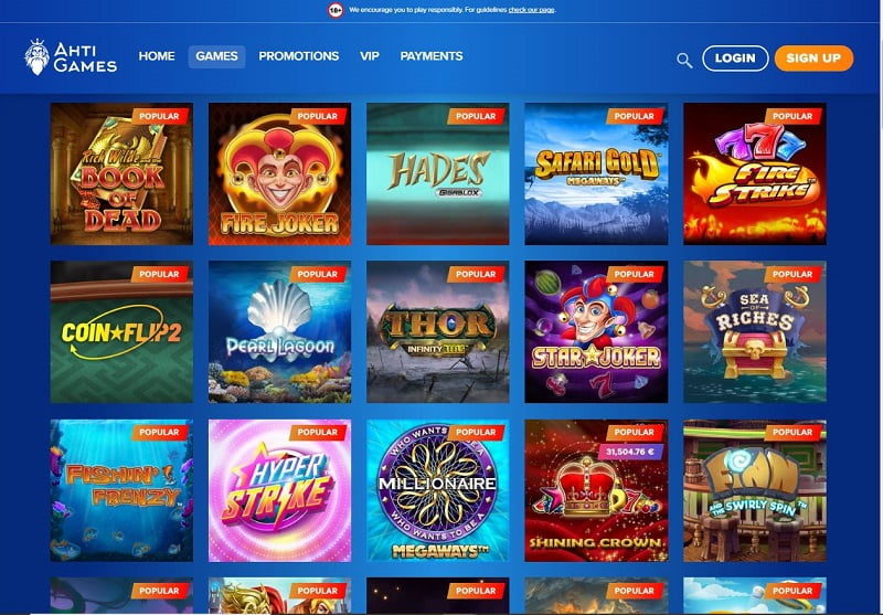 AHTI games Casino review Canada