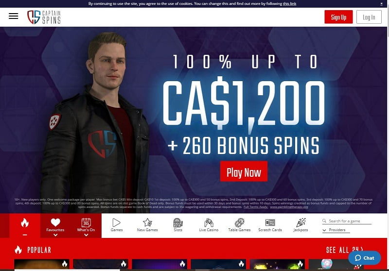 Captain Spins Casino Review Canada