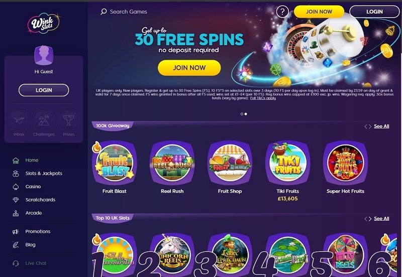 Wink Slots Casino Canada