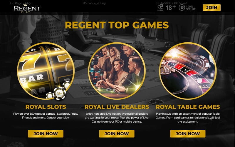 Regent Play Casino online top games Canada