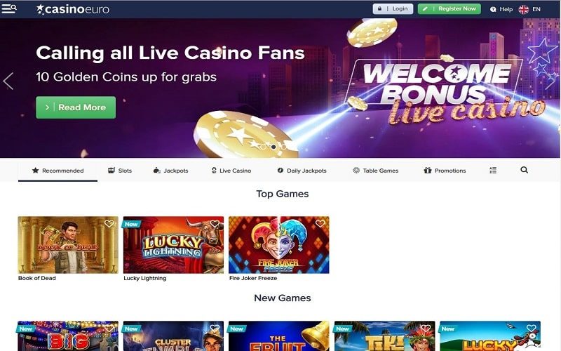 Casino Euro online casino review homepage CA