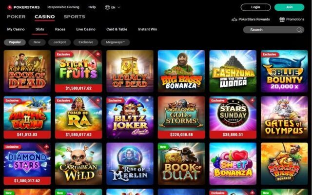 Pokerstars Casino online slots to play in Canada