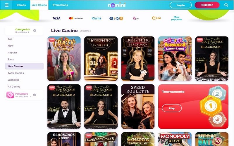 Live Casino at Nomini Casino Canada