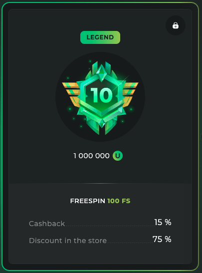 Legend vip level at betunlim