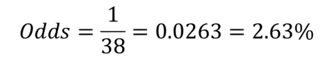 Roulette odds calculation