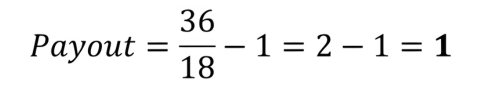 Roulette odds payout calculation formula