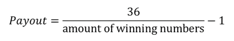 Roulette payout calculation