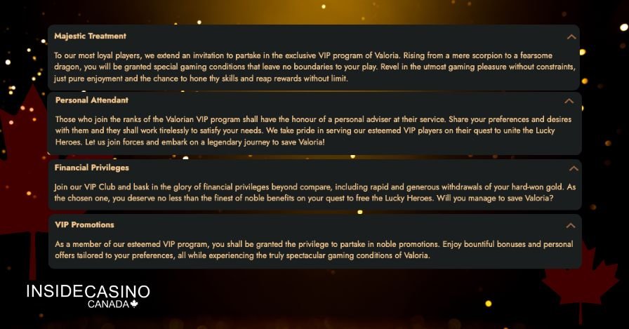 Vip program advantages at lucky heroes casino